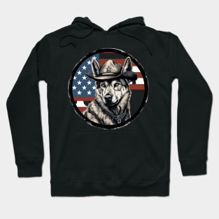 Patriotic Norwegian Elkhound Hoodie